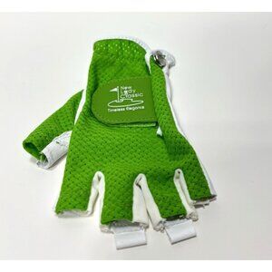 Lady Classic Half Glove Left Hand Small White Green Stylish Comfortable Golf
